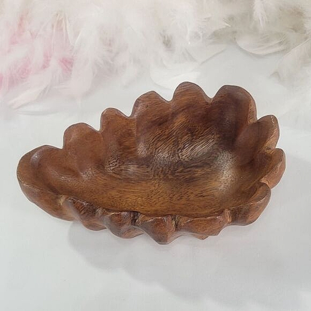 Vintage Small Acacia Wood Bowl